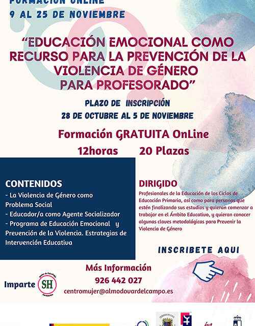 Ayuntamiento y Centro de la Mujer de Almodóvar del Campo organizan un taller gratuito online dirigido al profesorado